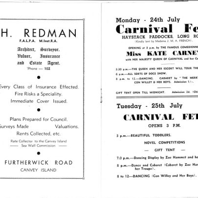 1939 Carnival Programme