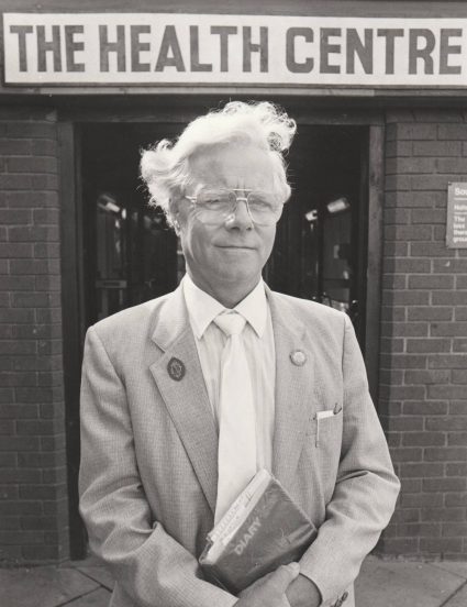 End of an era: Retiring male nurse Jim Webber outside Canvey Health Centre | Echo Newspaper Group