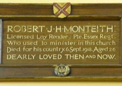 Private Robert J H Monteith