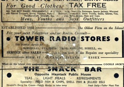 Old Canvey Adverts c1950