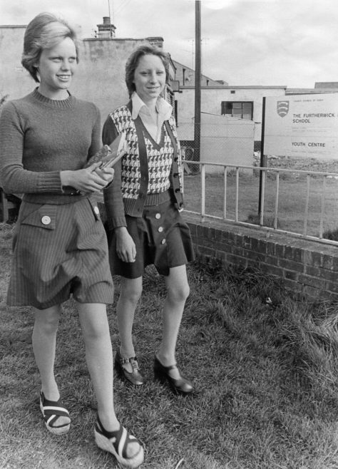 Outside Furtherwick Park School | Echo Newspaper Archive