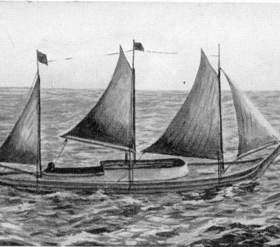 Tilikum under sail