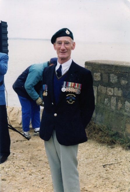 Bill at the memorial at St George de Didonne in 2000 | Gill Clark