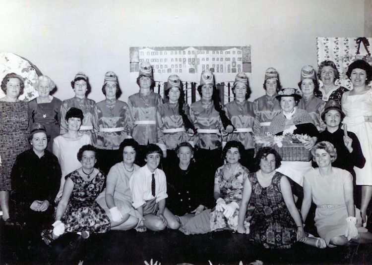 Three photos of the Methodist Wives Club 60s or 70s
