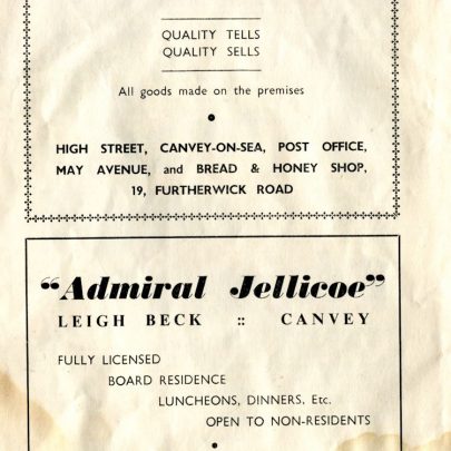 Canvey Adverts 1954