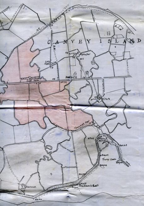 Map showing the land belonging to Southwick Farm