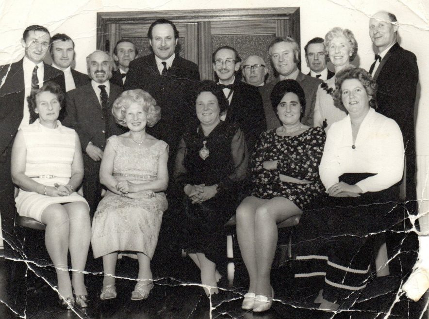 Canvey Island Chamber of Trade dinner dance 1974. In the photo with Bernard Braine is Sid Alterman and Phyllis Owens and her husband to name just a few.