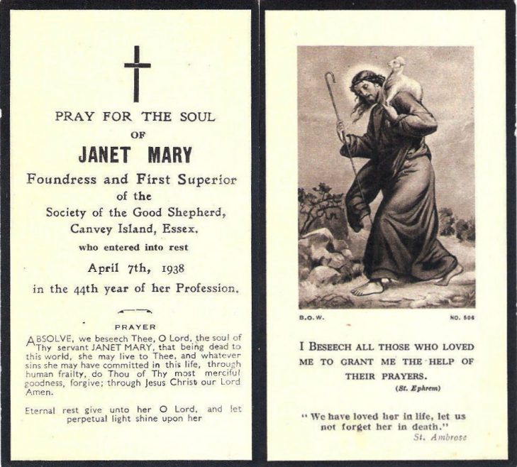 Janet Mary, Foundress and First Superior
