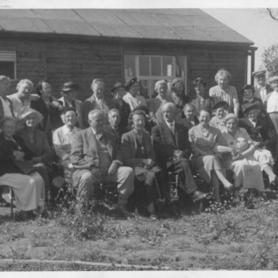 Members outside Village Hall 1954 | Barbara Everett