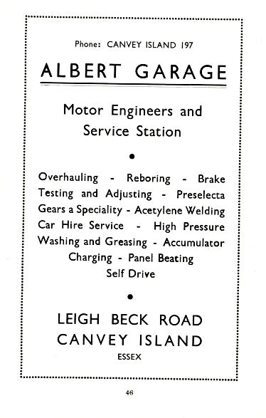 Albert Garage Leigh Beck 1947