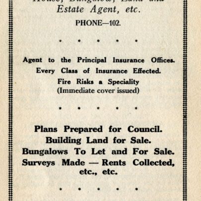 Adverts from 1933