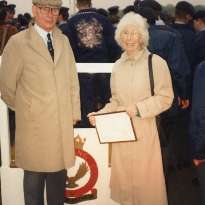 Phyllis with her husband at the awards ceremony in 1993 | Phyllis Owens