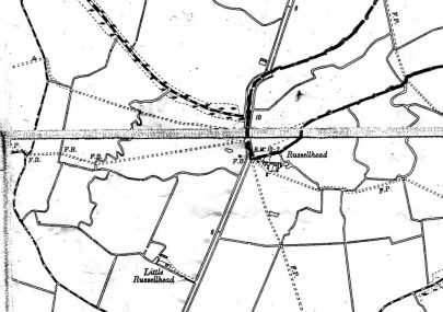 Map of Great and Little Russell Head Farms