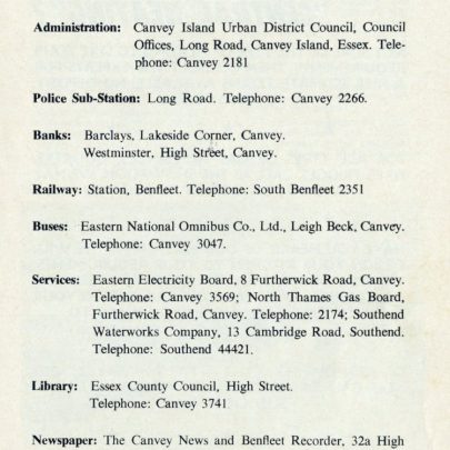 Information from Captivating Canvey 1969
