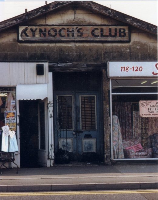 'The Kynoch Club' entrance and sign. High Street, Canvey. 1990 | Simon Whitnall
