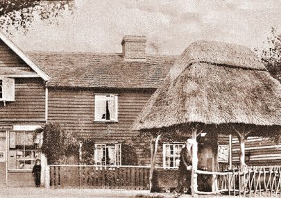 Early Photo of Canvey Village and Pump.