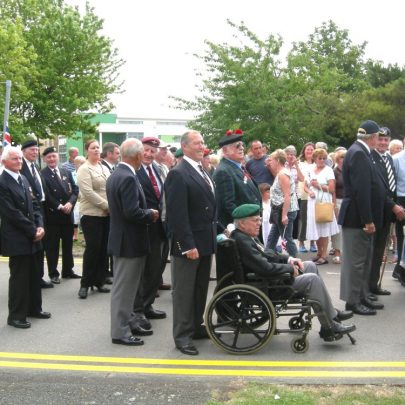 Veterans wait outside the Paddocks | J Penn