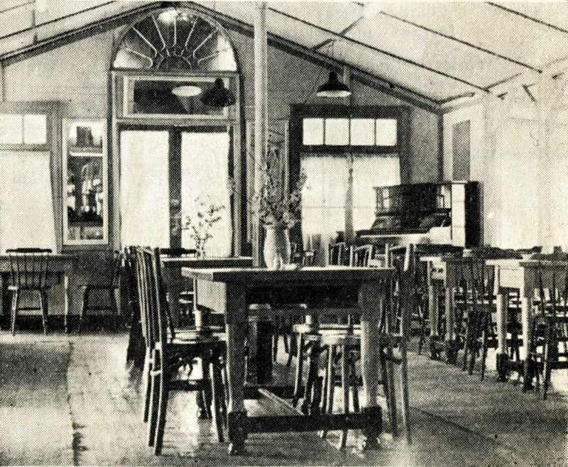 Inside the Pavilion Restaurant/tea rooms