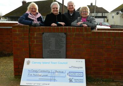 Our Big Cheque from the Town Council