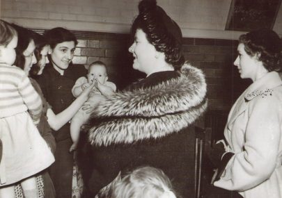 The Queen Mother visiting one of the rescue centres