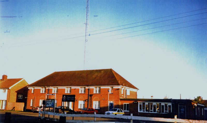 Canvey Police Station with its tall antenna behind it. | Wendy Knight